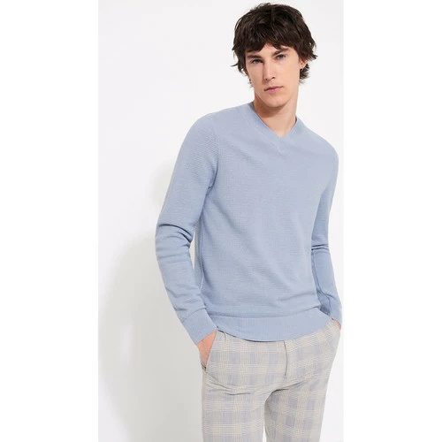 Devred Pull col V for Pulls & Gilets Couleur Gris Bleu – Image 2