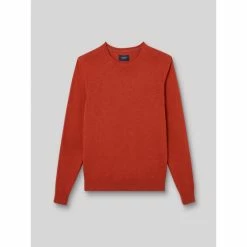 Devred Pull col rond en Coton Bio for Pulls & Gilets Couleur Orange Vintage