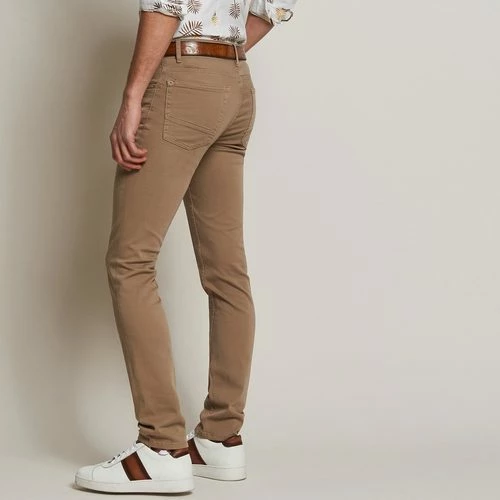 Devred Jean couleur slim en coton élasthane for Jeans Couleur Beige – Image 3