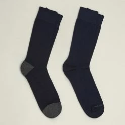 Devred Chaussettes en coton mélangé bicolore for Chaussettes et collants Couleur Dark Navy