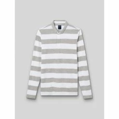 Devred Polo à manches longues rayé for T-shirts & Polos Couleur Blanc