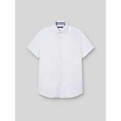 Devred Chemise à manches courtes slim en oxford for Chemises Couleur Blanc
