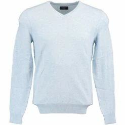 Devred Pull col V en Coton Bio for Pulls & Gilets Couleur Bleu Ciel