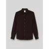 Devred Chemise slim unie velours for Chemises Couleur Marron Cafe