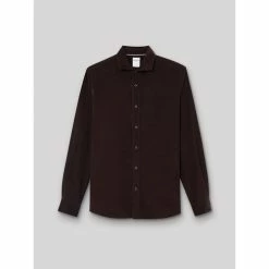 Devred Chemise slim unie velours for Chemises Couleur Marron Cafe