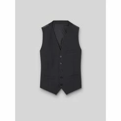 Devred Gilet coordonnable stretch uni for Costumes et cravates Couleur Anthracite