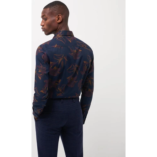 Devred Chemise ville imprimée for Chemises Couleur Marine Sombre – Image 3