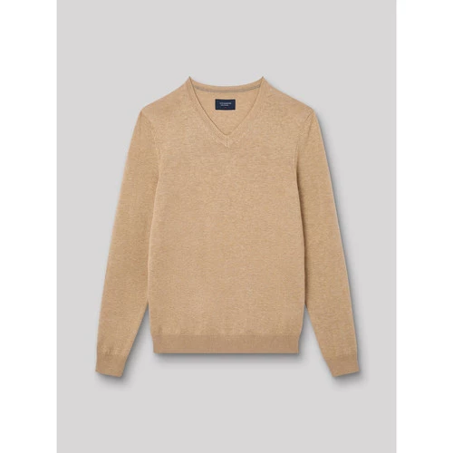 Devred Pull col V en Coton Bio for Pulls & Gilets Couleur Sand