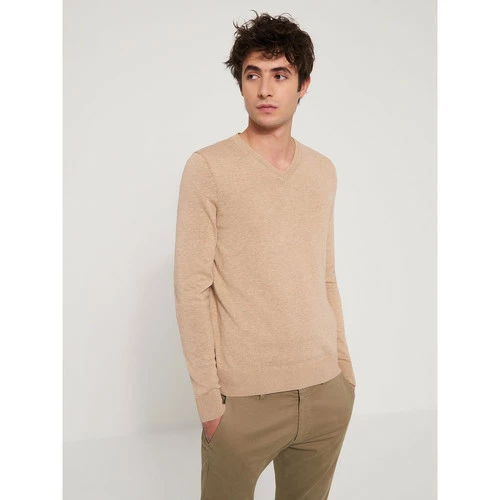 Devred Pull col V en Coton Bio for Pulls & Gilets Couleur Sand – Image 2