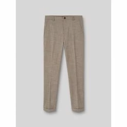 Devred Pantalon slim en poly-viscose à carreaux for Pantalons Couleur Beige Sable