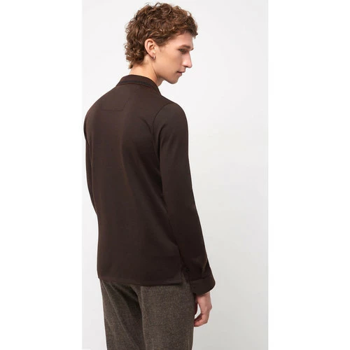 Devred Polo à manches longues bicolor for T-shirts & Polos Couleur Marronier – Image 3