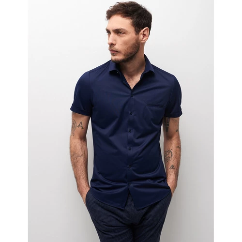 Devred Chemise à manches courtes extraslim unie for Chemises Couleur Dark Saphir – Image 2
