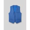 Devred Gilet coordonnable en laine faux uni for Costumes et cravates Couleur Bleu Azur
