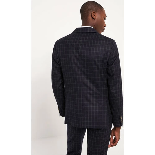 Devred Veste extraslim en laine 120's for Costumes et cravates Couleur Dark Navy – Image 3