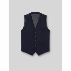 Devred Gilet coordonnable bi-stretch uni for Costumes et cravates Couleur Dark Navy