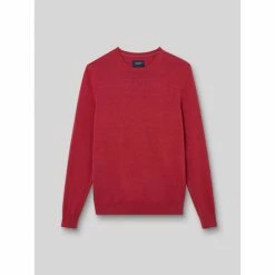 Devred Pull col rond en Coton Bio for Pulls & Gilets Couleur Rouge Framboise