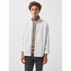 Devred Chemise slim unie velours for Chemises Couleur Off White