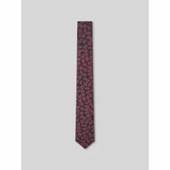 Devred Cravate homme motif feuillage for Costumes et cravates Couleur Dark Navy