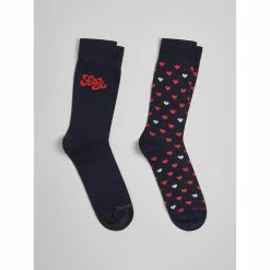 Devred Coffret lot de 2 paires de chaussettes for Chaussettes et collants Couleur Dark Navy