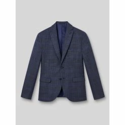 Devred Veste coordonnable slim à carreaux for Costumes et cravates Couleur Bleu Medieval