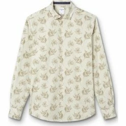 Devred Chemise slim fleurie coton for Chemises Couleur Sable