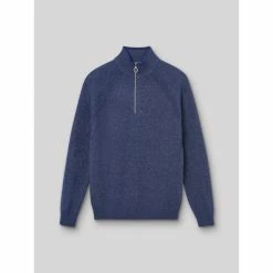 Devred Pull col cheminé en Coton for Pulls & Gilets Couleur Bleu Medieval