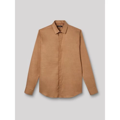 Devred Chemise slim en popeline unie for Chemises Couleur Marron Dune