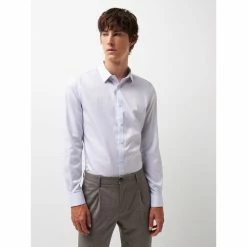 Devred Chemise extraslim repassage superflu for Chemises Couleur Bleu Glacier