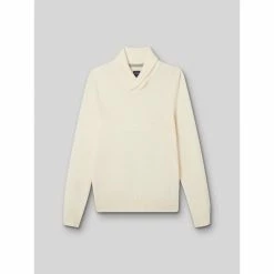 Devred Pull col châle en laine d'agneau for Pulls & Gilets Couleur Blanc Neige