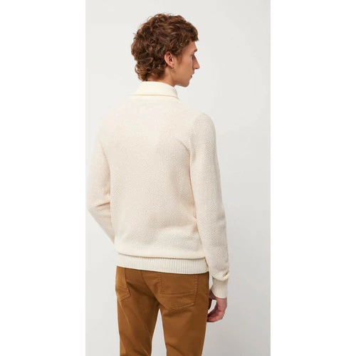 Devred Pull col châle en laine d'agneau for Pulls & Gilets Couleur Blanc Neige – Image 3