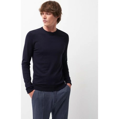 Devred Pull col rond uni for Pulls & Gilets Couleur Deep Blue – Image 2