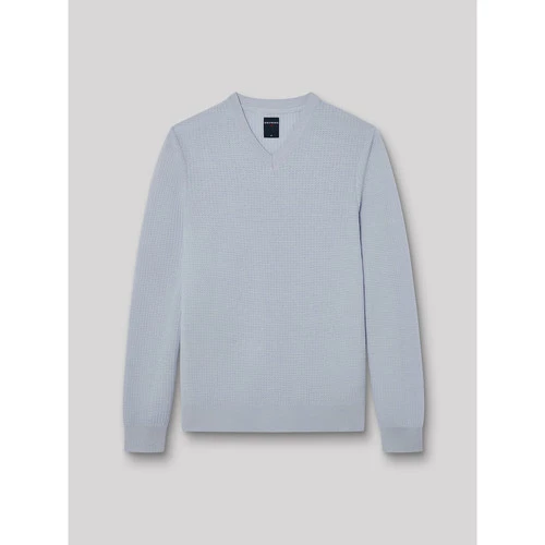 Devred Pull col V for Pulls & Gilets Couleur Bleu Doux