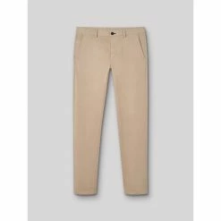 Devred Chino slim en coton élasthane uni for Pantalons Couleur Beige Clair