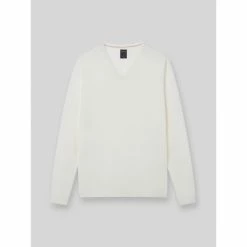 Devred Pull col V en Coton for Pulls & Gilets Couleur Blanc Neige