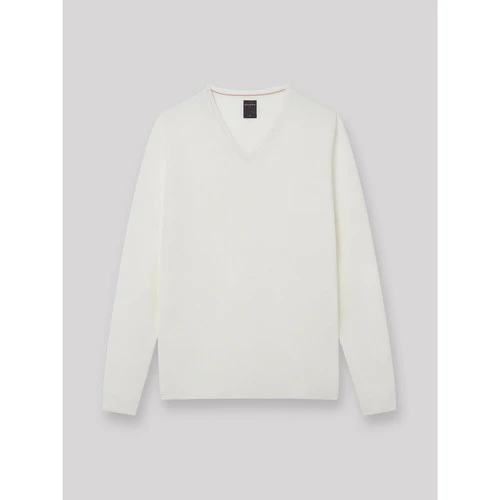 Devred Pull col V en Coton for Pulls & Gilets Couleur Blanc Neige