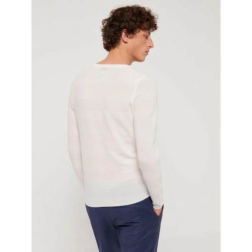 Devred Pull col V en Coton for Pulls & Gilets Couleur Blanc Neige – Image 3