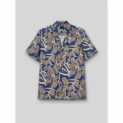 Devred Chemise manches courtes végétale for Chemises Couleur Bleu Medieval