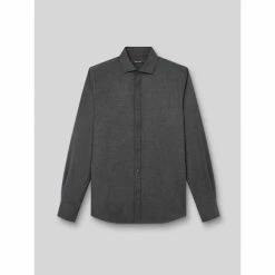 Devred Chemise slim en flanelle unie for Chemises Couleur Anthracite