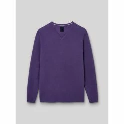 Devred Pull col V en Coton for Pulls & Gilets Couleur Violine