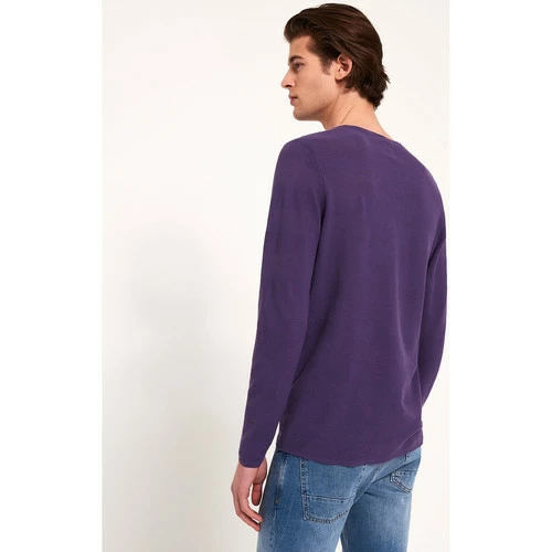 Devred Pull col V en Coton for Pulls & Gilets Couleur Violine – Image 3