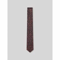Devred Cravate homme motif feuillage for Costumes et cravates Couleur Cognac