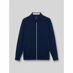 Devred Cardigan col teddy en Coton Bio for Pulls & Gilets Couleur Bleu Medieval