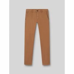Devred Chino slim en coton élasthane uni for Pantalons Couleur Noisette