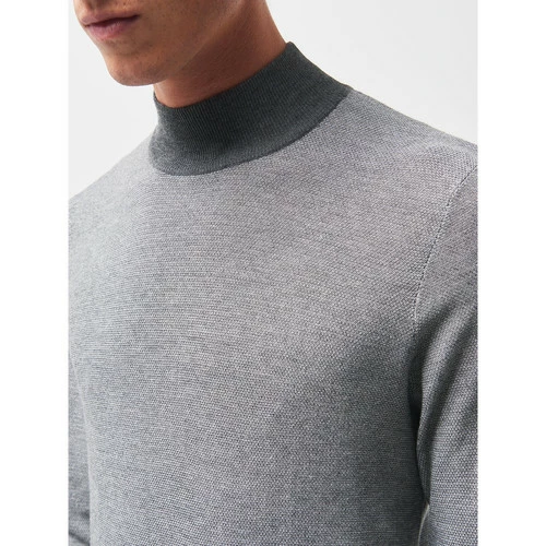 Devred Pull bi-color jeu de points for Pulls & Gilets Couleur Gris Chine Moyen – Image 2