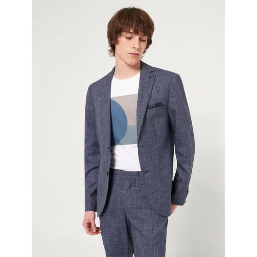 Devred Veste coordonnable slim pied de puce for Costumes et cravates Couleur Bleu Acier – Image 2