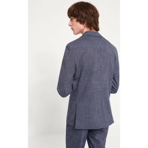 Devred Veste coordonnable slim pied de puce for Costumes et cravates Couleur Bleu Acier – Image 3