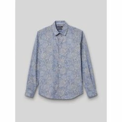 Devred Chemise extraslim en popeline fantaisie for Chemises Couleur Bleu Acier