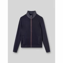 Devred Cardigan col montant Viscose Certifiée for Pulls & Gilets Couleur Deep Blue