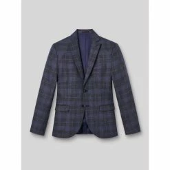 Devred Veste coordonnable slim à carreaux for Costumes et cravates Couleur Bleu Acier