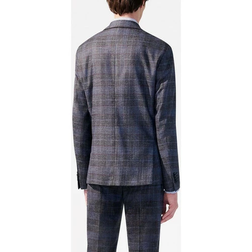 Devred Veste coordonnable slim à carreaux for Costumes et cravates Couleur Bleu Acier – Image 3